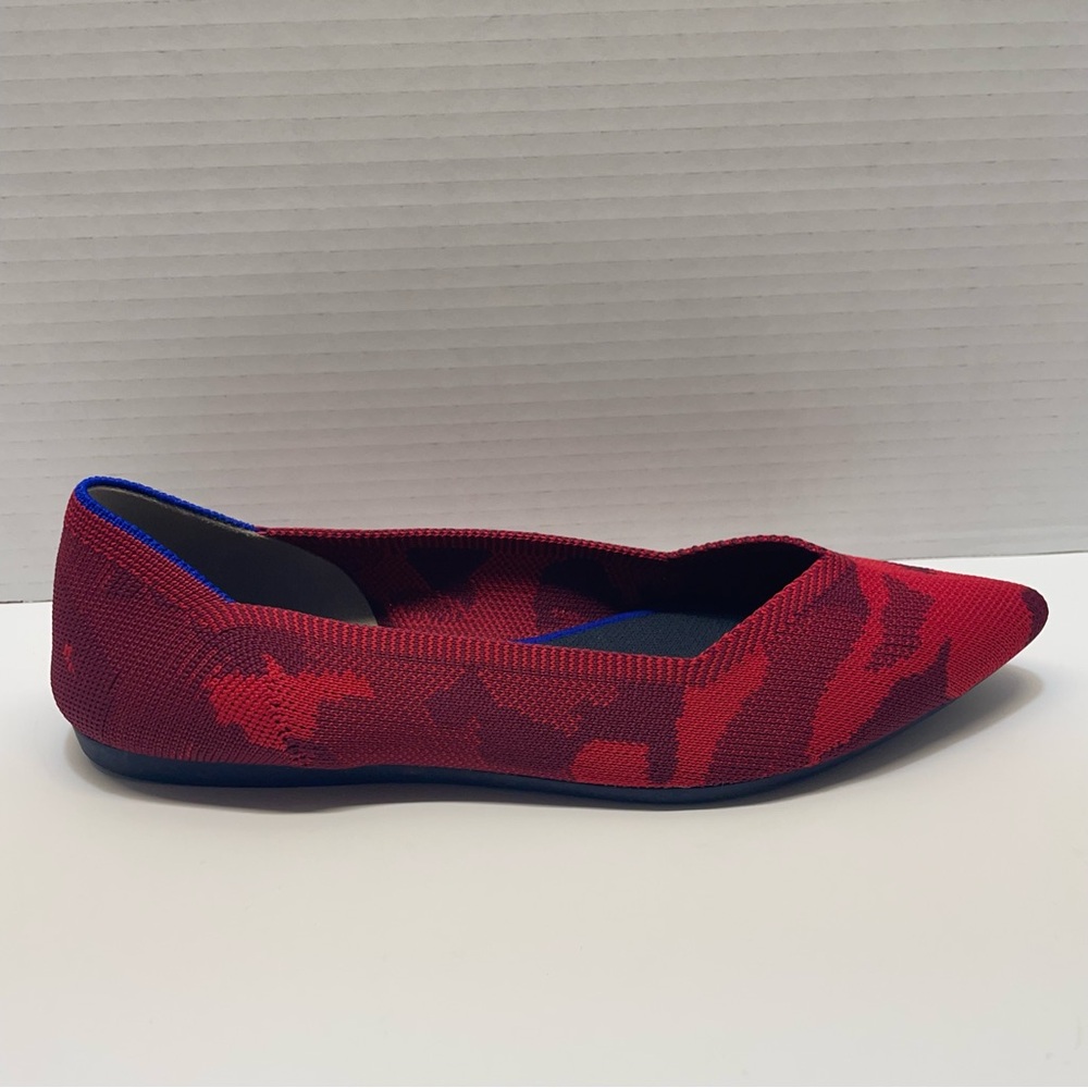 Rothy’s‎ Red Camo Flats The Point Retired Slip On Ballet Women Size 9.5 - Picture 2 of 10